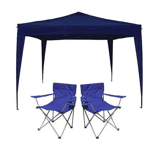 Afritrail 3X3M Gazebo Chair Combo -Blue only